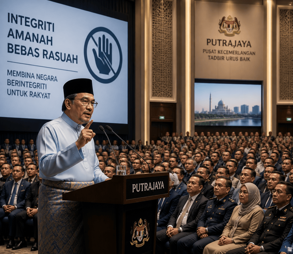 Islamic leader addressing officers on integrity